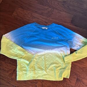 DKNY Sweatshirt in Blue and Green Ombre